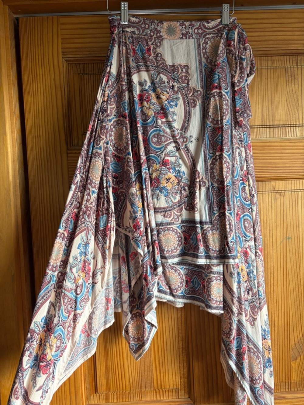 Angie Bohemian Floral Paisley Maxi Skirt